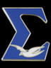 Phi Beta Sigma Fraternity Sigma with Dove Lapel Pin