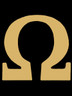 Omega Psi Phi Fraternity Pin- Omega- Gold 