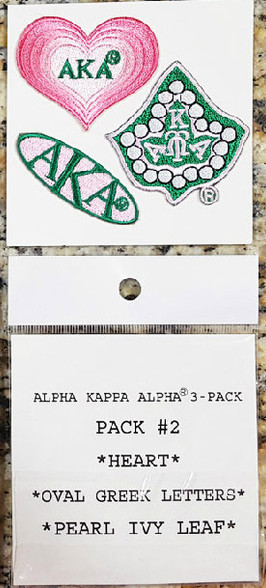 Alpha Kappa Alpha AKA Sorority Peel and Stick Patches- Pack #2