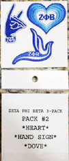 Zeta Phi Beta Sorority Peel and Stick Patches- Pack #2