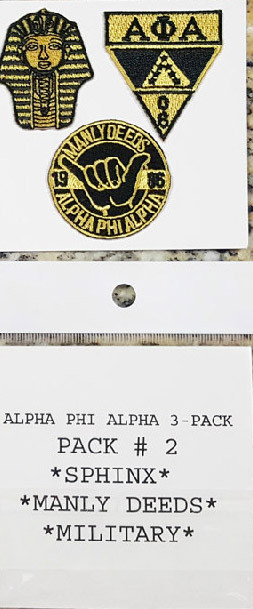 Alpha Phi Alpha Fraternity Peel And Stick Patches Pack 2