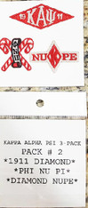 Kappa Alpha Psi Fraternity Peel and Stick Patches- Pack #2 