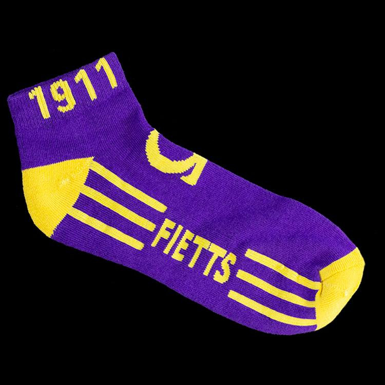 Omega Psi Phi Fraternity Socks Footies Purple Gold