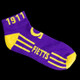 Omega Psi Phi Fraternity Socks Footies- Purple/Gold 
