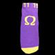 Omega Psi Phi Fraternity Socks Footies- Purple/Gold 