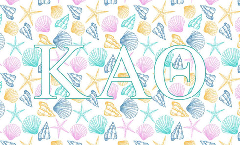 Kappa Alpha Theta Sorority Flag- Seashell 