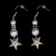 Order of the Eastern Star OES Pearl Earrings