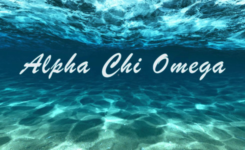 Alpha Chi Omega Sorority Flag- Ocean Floor