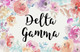Delta Gamma Sorority Flag- Floral