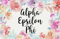 Alpha Epsilon Phi AEPHI Sorority Flag- Floral 