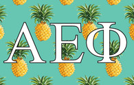 Alpha Epsilon Phi AEPHI Sorority Flag- Pineapple