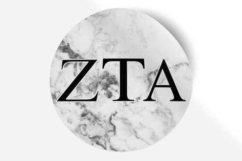 Zeta Tau Alpha ZTA Sorority Bumper Sticker-Marble