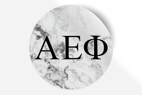 Alpha Epsilon Phi AEPHI Sorority Bumper Sticker-Marble  