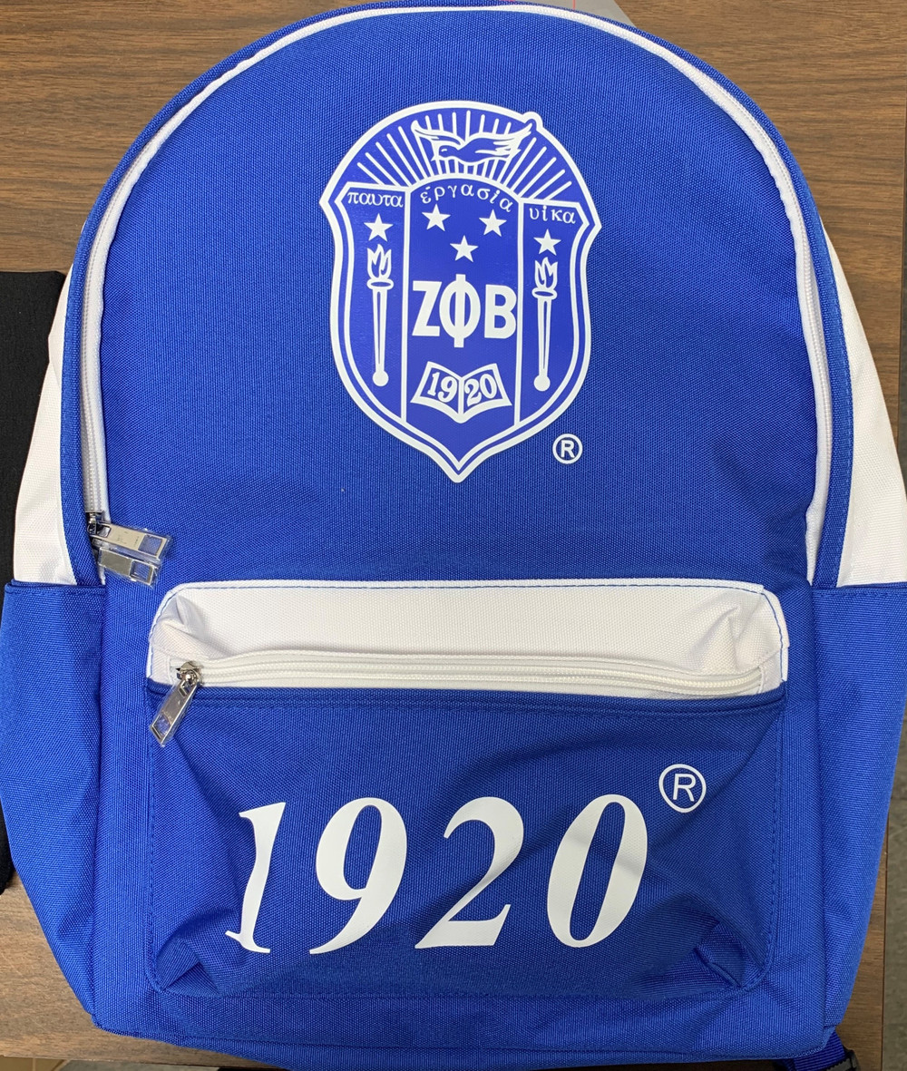 zeta phi beta sorority backpack