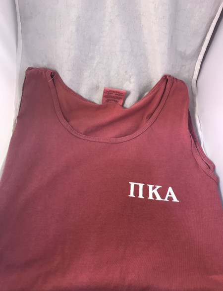 Pi Kappa Alpha PIKE Fraternity Tank Top- Crimson  