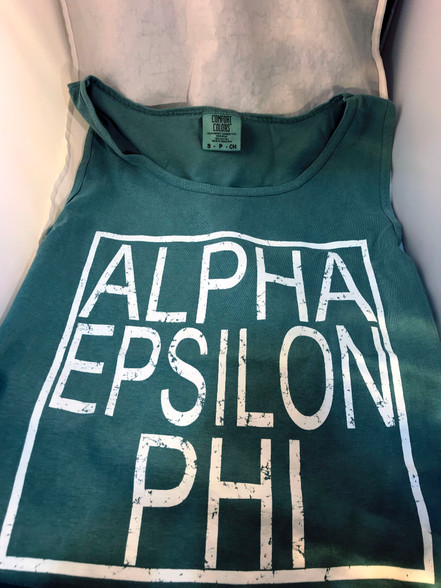 Alpha Epsilon Phi AEPHI Sorority Tank Top- Block