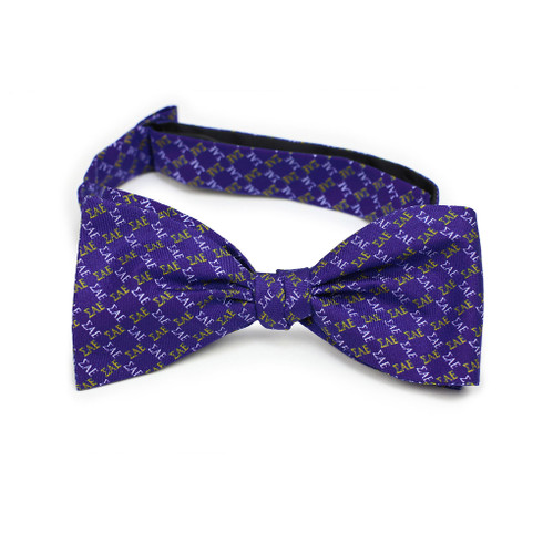 Sigma Alpha Epsilon SAE Fraternity Silk Bow Tie- Self-Tie- Greek Letters