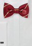 Pi Kappa Alpha PIKE Fraternity Pre-Tied Bow Tie- Garnet and Old Gold Stripes 