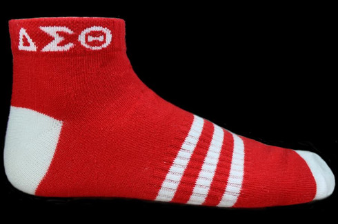 Delta Sigma Theta Sorority Multi-Color Ankle Socks- Red