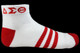Delta Sigma Theta Sorority Multi-Color Ankle Socks- White