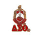 Delta Sigma Theta Sorority Crest with 3 Greek Letter Lapel Pin