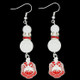 Delta Sigma Theta Sorority Pearl Earrings
