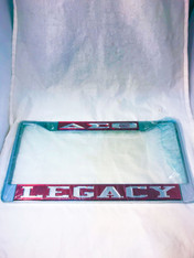 Delta Sigma Theta Sorority Legacy License Plate Frame- Crimson/Silver