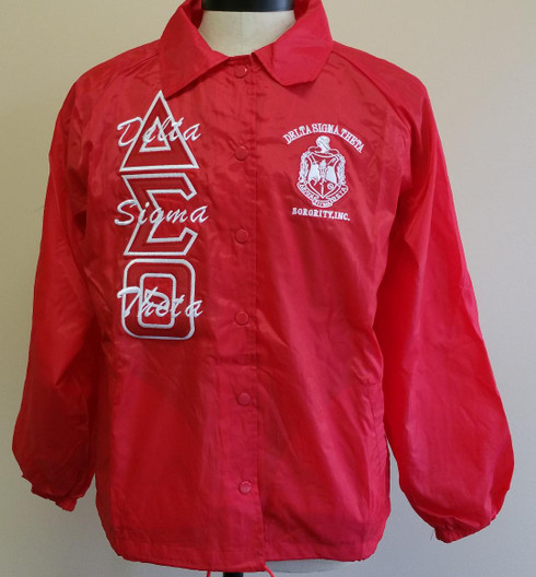 Delta Sigma Theta Sorority Line Jacket- Red