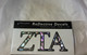 Zeta Tau Alpha ZTA Sorority Reflective Decal 