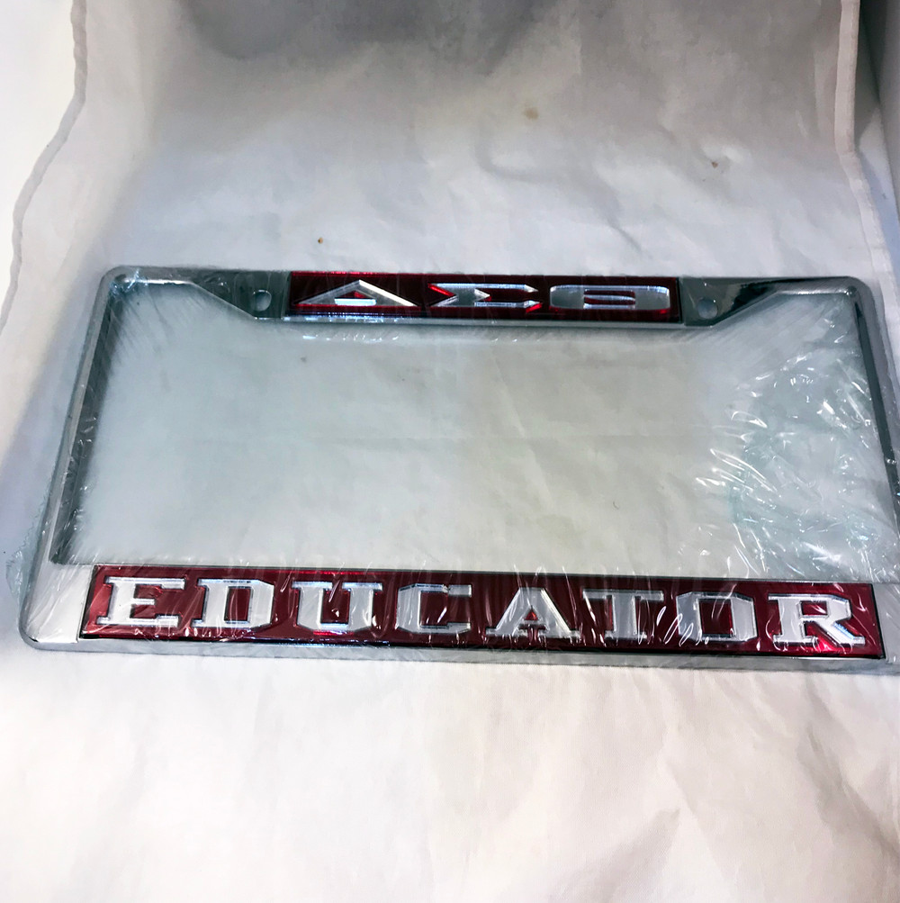 Officially Licensed Theta Tau License Plate Frame Red 