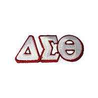Delta Sigma Theta Sorority Connected Letter Set-White/Red
