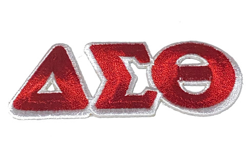 Delta Sigma Theta Sorority Connected Letter Set-Red/White