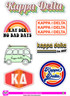 Kappa Delta Sorority Stickers- Retro 