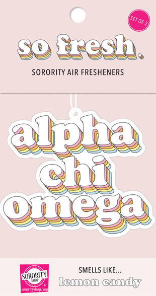 Alpha Chi Omega Sorority Retro Air Freshener