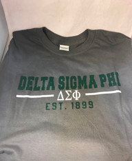 Delta Sigma Phi Fraternity T-Shirt- Gray