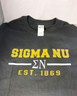 Sigma Nu Fraternity T-Shirt- Gray