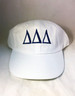 Delta Delta Delta Tri-Delta Sorority Hat- White