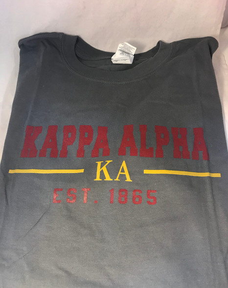 Kappa Alpha Fraternity T-Shirt- Gray