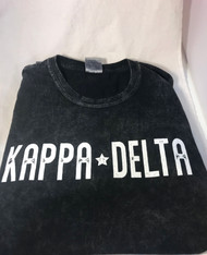 Kappa Delta Sorority Mineral Wash Shirt- Black