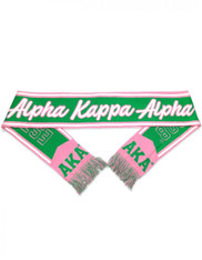Alpha Kappa Alpha AKA Sorority Scarf-Pink/Green