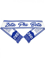 Zeta Phi Beta Sorority Scarf-White/Blue