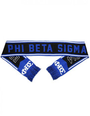 Phi Beta Sigma Fraternity Scarf- Black/Blue