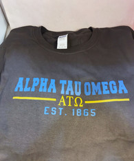 Alpha Tau Omega Fraternity T-Shirt- Gray