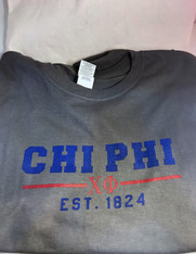 Chi Phi Fraternity T-Shirt- Gray
