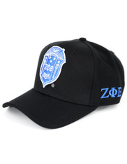Zeta Phi Beta Sorority Crest Hat-Black