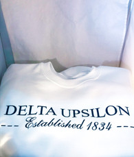 Delta Upsilon Fraternity Crewneck Sweatshirt- White