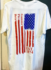 Gamma Phi Beta Sorority American Flag Shirt-Back