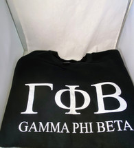Gamma Phi Beta Sorority Crewneck Sweatshirt- Black