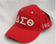 Delta Sigma Theta Sorority Three Greek Letter Baseball Hat-Red