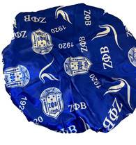 Zeta Phi Beta Sorority Sleep Bonnet Cap-Blue- Crest